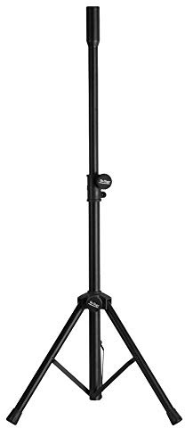 On-Stage SSAS7000B Mini Adjustable Speaker Stand (Folding, Portable, PA Loudspeaker Setup, Tripod Base, Nonslip Rubber Feet, Adjustable Height, 1 3/8″ Mounting Pole, 60 lb Capacity, Aluminum, Black)