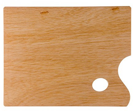 Lienzos Levante 1120102007 - Tavolozza da Pittore Rettangolare, Realizzata in Lamina di Legno Oliato