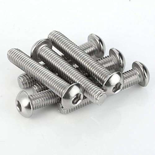 AHC6mm Socket Button Head Bolts (Pack of 50 Setscrews) M6 x 20mm A2 Stainless Steel Socket Allen Dome Head Bolt/Machine Screws