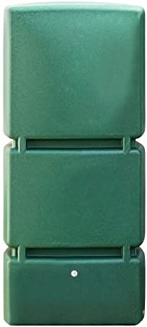 Regentonne eckig Regenwassertank Jumbo 800 Liter grün aus UV- und witterungsbeständigem Material. Frostsichere Regenwassertonne BZW. Regenfass Wandtank mit hochwertigen Messinggewinden