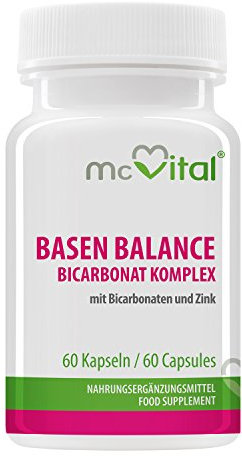 McVital Basen Balance – Bicarbonat Komplex 60 Kapseln • Zur Anwendung bei einer Basenkur / Basenfasten
