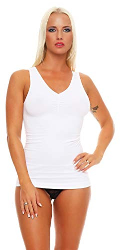 2 damformad undertröja vit Sömlös shapewear-storlek 48-50