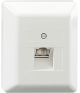 Rutenbeck UAE 8 (8) AP Anschlussdose - RJ45 Netzwerkdose Reinweiß | Aufputz-Datendose für ISDN- und Analog-Anschlüsse - 8-polig - Kompakte Bauform - Zuverlässige RJ45 Steckverbindung