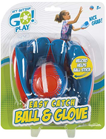 Get Outside Go! Easy Catch Ball & Glove Set Super Sport Outdoor Active Play Baseball by Toysmith (Packaging May Vary) Small