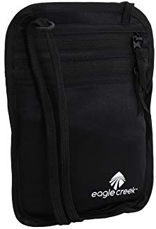 Eagle Creek Silk Undercover Neck Wallet Geldtasche für Sport und Reisen aus Seide Brustbeutel, Schwarz