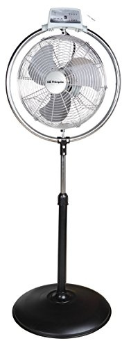 Orbegozo PWS 2045 – Ventilador industrial de pie, mando a distancia, movimiento oscilante, potencia de 130 W, 3 velocidades, diámetro hélice 45 cm