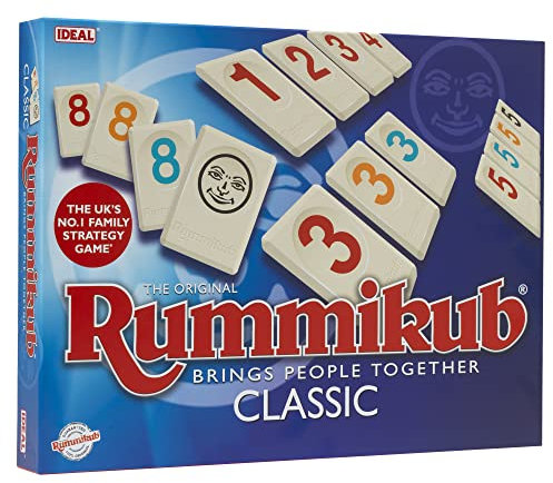 Ideal , Rummikub Classic Game: Brings People Together, Family Strategy Games, for 2-4 Players, Ages 7+