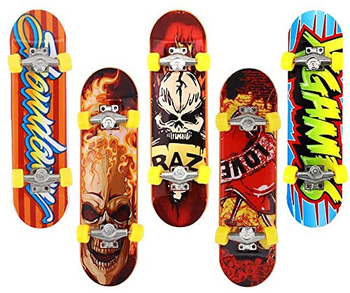 Kungfu Mall 5pcs Mini Finger Skateboard Toy Deck Truck Finger Board Boy Child Toy Kids Fingerboards (5pc)