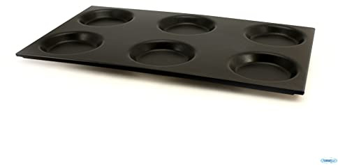 Pentole Agnelli COSA183/S06 Teglia Gastronorm Antiaderente 6 Stampi, Alluminio, 53 x 32.5 cm