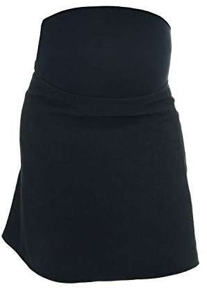 Mija - Eleganter Warmer Umstandsrock mit Unterfutter mit Bauchband 1018 (36, Schwarz)