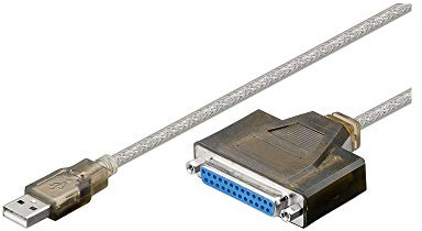 Wentronic USB zu parallel Konverter (USB A-Stecker auf 25 polig D-SUB Buchse)