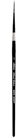 Silver Brush 3007S-1 Black Velvet Short Handle Blend Squirrel and Risslon Brush, Script Liner, Size 1