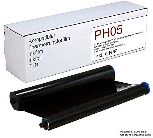 Kompatibler Thermotransferfilm ersetzt Philips PFA351 / PFA-351 / PFA352 für Magic 5 Faxgeräte – 1 Inkfilm mit Chip – 140 Seiten