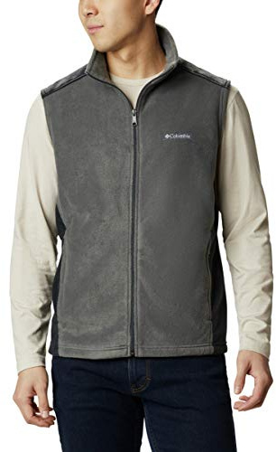 Columbia För Män Steens Mountain väst Fleeceväst, Grill/svart, M