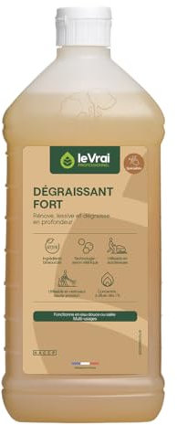 LE VRAI PROFESSIONNEL - Dégraissant Fort Multi-Usages - Produit d’Entretien Sols - Senteur Pin des Landes - Fabrication Française - Flacon 1 L