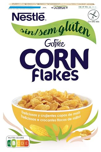 Nestlé Go Free Cornflakes, glutenfreie Mais-Flakes, Cerealien zum Frühstück, mit Milch & Joghurt genießen, 4er Pack (4 x 375g)