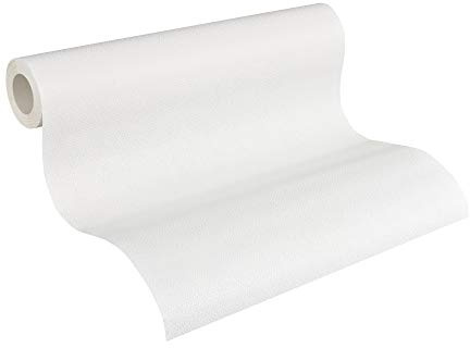 A.S. Création überstreichbare Vliestapete Meistervlies Tapete 10,05 m x 0,53 m weiß Made in Germany 306616 3066-16