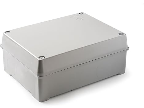 FAMATEL – Wasserdichte Abzweigdose IP55 | Druckdeckel | Ohne Kegel | 310x240x125 | Grau