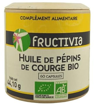 Fructivia Huile de Pépins de Courges Bio, 60 Capsules