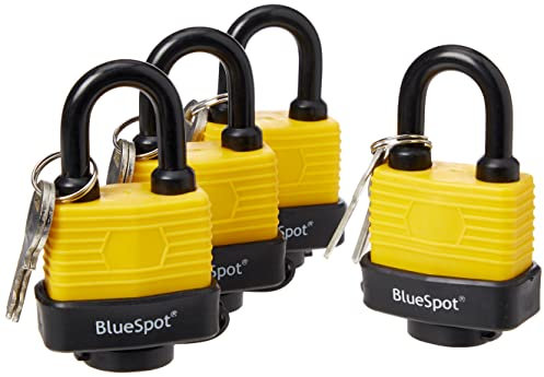Fort Knox 77011 40 mm Weather Resistant Keyed Alike Padlocks - Yellow (Pack of 4)