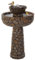 Primrose 68cm Cobbled Two Tier Solar Bird Bath & Water Feature Fountain Cascade Bird Feeder