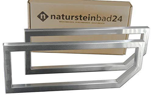 1 Set Halter für Waschtisch, Waschbecken, Handtuchhalter, Edelstahl, 40cm, auch andere Größen erhältlich