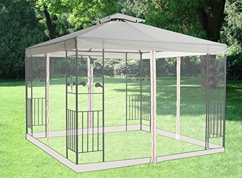 Green Bay Pavilion Gazebo Side Net Marquee Fly Screen Gathering Mosquito Netting Washable Removable Ivory(Side Net Only)