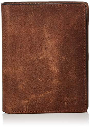 Fossil Herren RFID-blockierendes Leder, große Kapazität, Internationale Kombination, Derrick Brown, Einheitsgröße