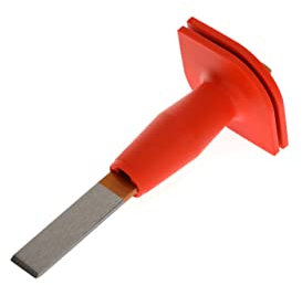 GEDORE Meißel, Schlitzmeißel mit Handschutz, Spitzwinkel 60°, Schneide 26 mm breit, 240 mm lang, gehärteter Stahl, 104 HS