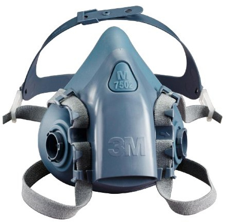 3M 7502 - Respiratore a mezza faccia, in silicone, riutilizzabile, misura media