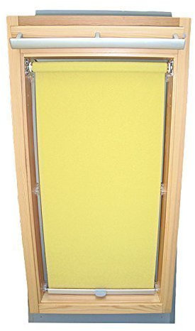 Hochwertiges Sichtschutzrollo Rollo für Velux RHL/RHU-EP GGU,GPU,GHU,GTU UK08 gelb // Sichtschutzrollo/Sichtschutz-Rollo/Fensterrollo