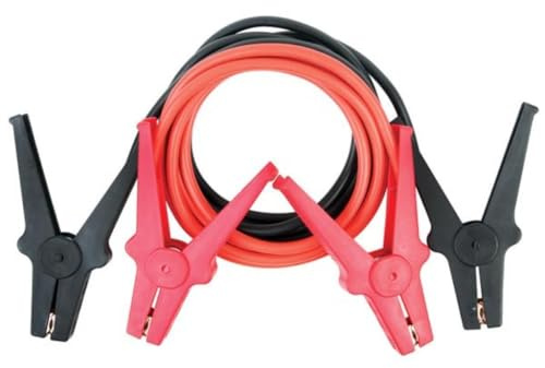 Perel Jeu de câbles de démarrage pour moteurs à essence, 12/24 V, avec pinces isolées, sac de transport, certifié TUV/GS/DIN, 16 mm², plastique, 3 m