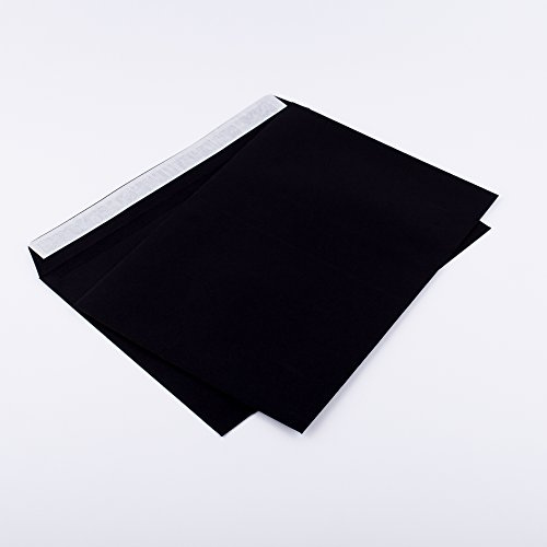 Briefumschläge DIN C5 162 x 229 mm schwarz 120g/m² ohne Fenster haftklebend (314A) (100)