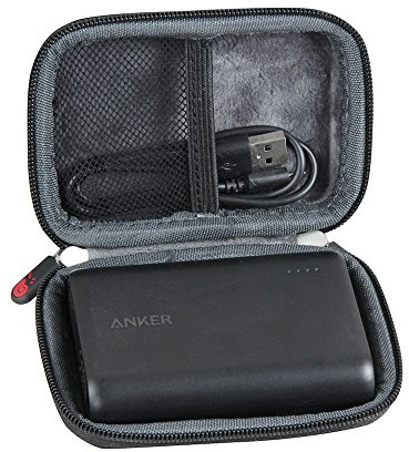 Hermitshell - Custodia da viaggio rigida in EVA, per Anker Powercore 10000, una delle batterie esterne da 10000 mAh più piccole e leggere
