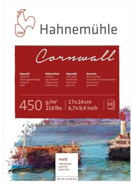 Aquarellblock Cornwall rau 450g 17x24cm 10 Blatt
