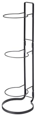 Yamazaki 7290 Frame Ball Stand, Black, Steel, 20.5 x 25.5 x 65 cm