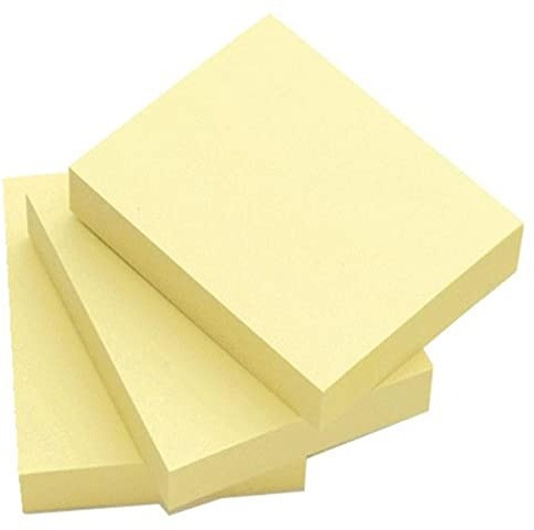 Q-Connect Omplaceringsbara snabba anteckningar 51 x 76 mm gul (paket med 12)