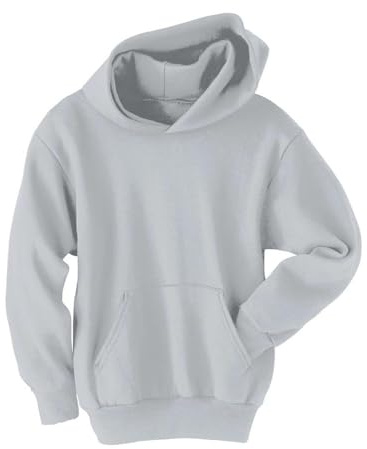 Hanes Big Boys' Eco Smart Fleece Pullover Hood, Light Steel, X-Large