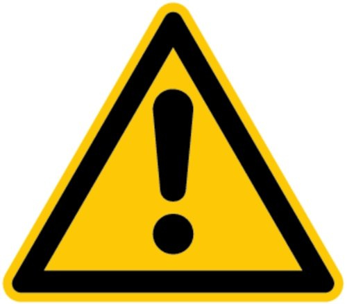 LEMAX® Warnschild, Allgemeines Warnzeichen, W001 DIN EN ISO 7010 Kunststoff gelb/schwarz, 200mm