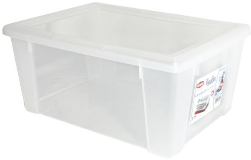 Stefanplast Visualbox Scatola Multiuso Con Chiusura a scatto, Trasparente, XL, 39 x 29 x 17 cm