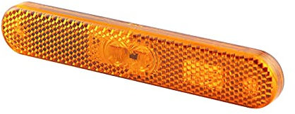 HELLA 2PS 009 226-021 Side Marker Light - LED - 12V - mounting/Glued - Lens Colour: Yellow - LED colour: Yellow - Cable: 250mm - Plug: AMP - 2-pin connector - left/left - Quantity: 1
