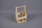DECOCRAFT CRAFT PLAIN WOODEN 4 BOTTLE HOLDER WITH HANDLE CARRIER BOX CRATE BEER OR SMALL WINE (SO252)