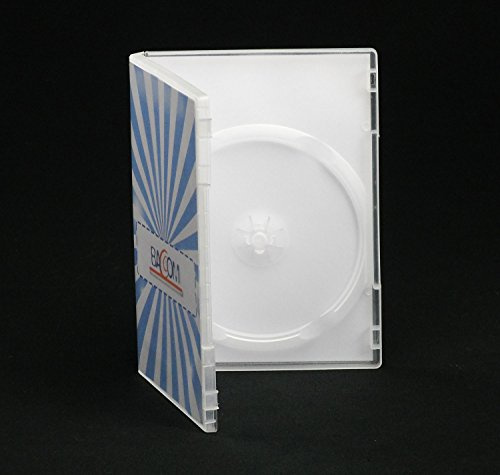 Qtecx - 50 custodie per DVD doppio 2 DVD/CD, semi-trasparenti