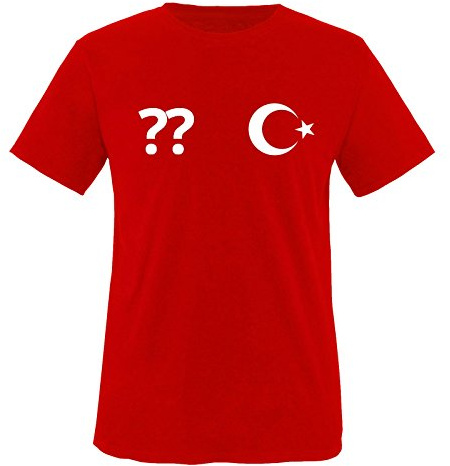 Comedy Shirts Trikot - TÜR - WUNSCHDRUCK - Herren T-Shirt - Rot/Weiss Gr. S