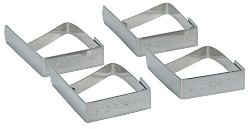 KitchenCraft Stainless Steel Tablecloth Clips, 5 x 4 cm (2 x 1.5) (Set of 4)