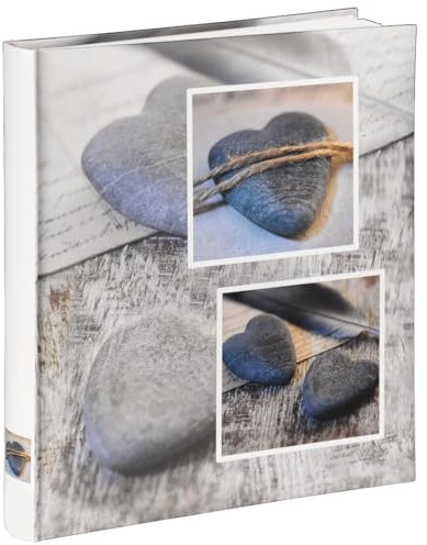 Hama Fotoalbum Catania (Fotobuch 29x32 cm, Album mit 60 weißen Seiten, Photoalbum zum Einkleben mit Pergamin-Trennblättern) grau