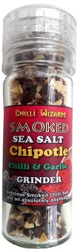 Chipotle (Smoked Jalapeno) & Garlic Chilli Pepper & Smoked Dead Sea Salt Grinder 90g