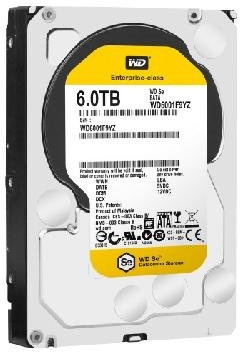 'wd6001 F9yz Western Digital Hard Disk, 3,5, SATA 6 GB/s, funzionamento 6TB, 7200rpm, 128 MB cache, 24/7, R/V Sensor