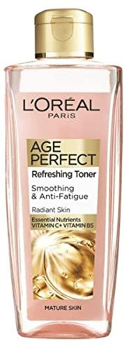 L'Oreal Paris Age Perfect Smoothing and Anti Fatigue Vitamin C Refreshing Toner, Black, 200 ml (Pack of 1)