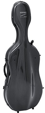 GEWA Celloetui Idea schwarz/innen anthrazit Original 100 Prozent Carbon 2.9kg Schwebelagerung, Zubehörtasche, Made in Germany